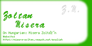 zoltan misera business card